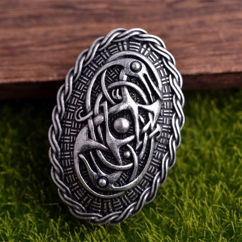LANGHONG Norse Viking Brooch For Men Turtle Brooch Talisman Jewelry, Gift For Men - Image 5